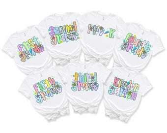 Custom Grade Tshirt, First Day of School Shirt, Back to School Sweatshirt, Preschool Kindergarten Elementary Gift