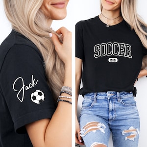 Camiseta personalizada para mamá de fútbol, camiseta personalizada para mamá de fútbol, regalos personalizados para mamá de fútbol, camiseta para mamá de fútbol, camiseta para mamá de fútbol, camiseta de fútbol