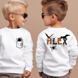 Personalized Halloween Sweatshirt,Custom Name Halloween Shirt,Halloween Gifts For Boys,Halloween Gift For Toddler,Halloween Sweater For Kid