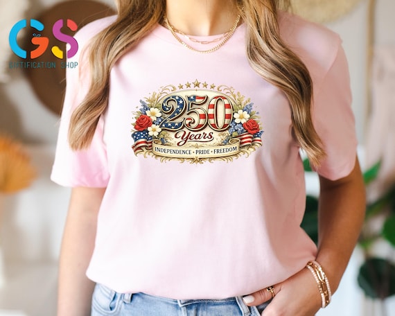 Independence-Pride-Freedom T-shirt, 250 Years Of America Shirt, Memorial Day Tee, American Flag Gift