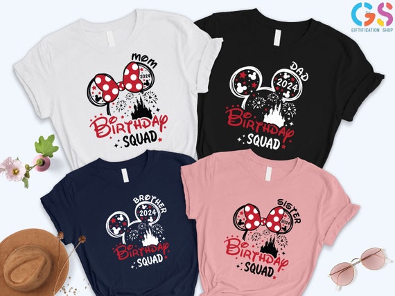 Nine  Birthday Shirt, Custom Birthday Squad Shirt,Family Birthday Shirt,Custom Disneyland Shirts,Personalized Disneyworld Family Shirts