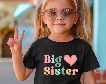 Big Sister T-Shirt for Girls, Cute  Stylish Sibling Gift, Big Sister Shirt Toddler, Big Sister Shirts, Big Sister Gift, Big Sister Tee