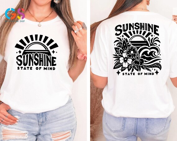 Sunshine State Of Mind T-Shirt, Cute Summer Shirt, Popular Summer Shirt, Sunshine Shirt, Preppy Beach Shirt, Summer Vacation Shirt, Trip Tee