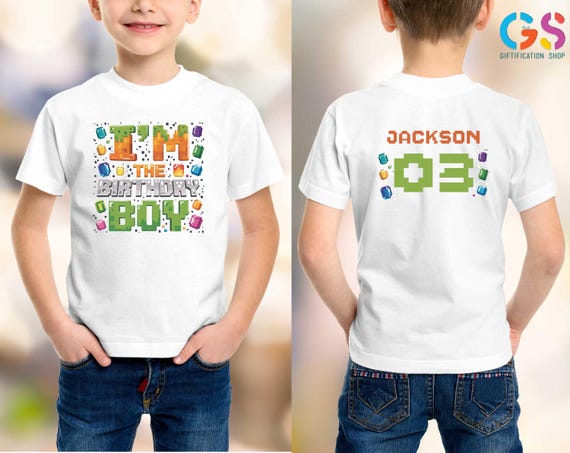 Custom Birthday Boy Shirt, I’m The Birthday Boy Shirt, Gamer Birthday Shirt, Personalized Birthday Shirt, Pixel Video Game Birthday Shirt