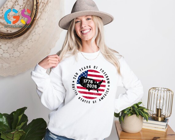 250 Years Of Freedom Sweatshirt, United States Of America Sweater, American Flag Hoodie, Patriotic Clothing