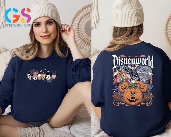 Mickey and Friends Halloween Sweatshirt, Disneyworld Halloween Sweater, Spooky Season Sweatshirt, Disney Characters Pumpkin Sweatshirt
