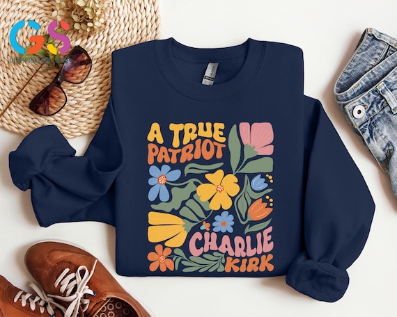 American Pride True Patriot Sweatshirt, Turning Point Charlie Kirk Freedom Gift, Political Hoodie, Republican Sweater