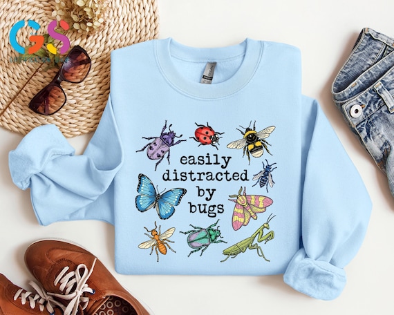 Bug Lover Sweatshirt, Beetle Apparel, Nature Illustration Hoodie, Entomology Clothing, Insect Art Crewneck