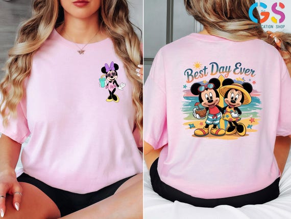 Best Day Ever Beach Shirt, Disney Summer Shirt, Mickey and Minnie Summer Shirt, Vacation Shirt, Summer Drink and Surf Shirt,Summer Trip Tee