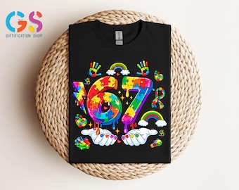 Six Seven Autism Awareness Shirt, Trendy Autism Shirt, Autism Support Shirt, Funny Neurodiversity Shirt