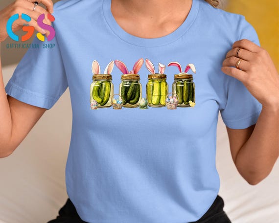 Easter Pickle Shirt, Pickle Jar Shirt, Pickle Bunny Tee,Easter Pickle Egg Shirt, Pickle Lover Gift,  Happy Easter Tee, Funny Easter Day Tee