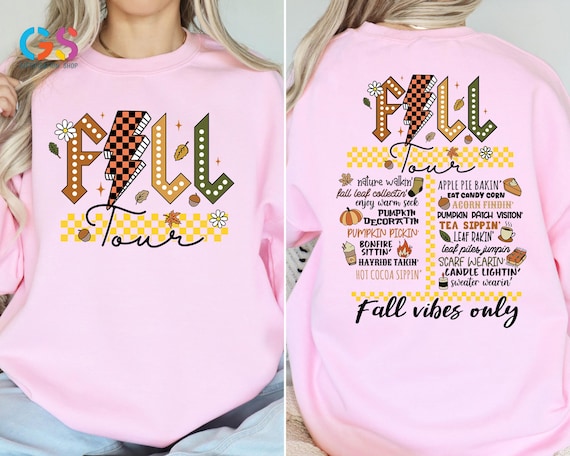 Retro Fall Tour Sweatshirt, Autumn Sweater, Fall Pumpkin Hoodie, Cozy Season Sweatshirt, Fall Vibes Sweater, Gift for Fall Season