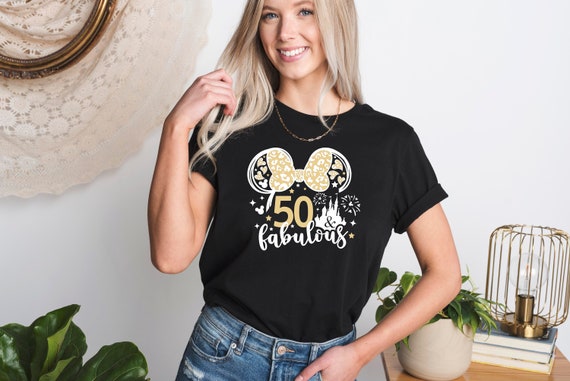 50 Fabulous Shirt, 50th Birthday Shirt, Fifty Birthday Shirt, Fifty And Fabulous, Fifty Birthday Gifts, Leopard Mini Mouse, Gift For Grandma