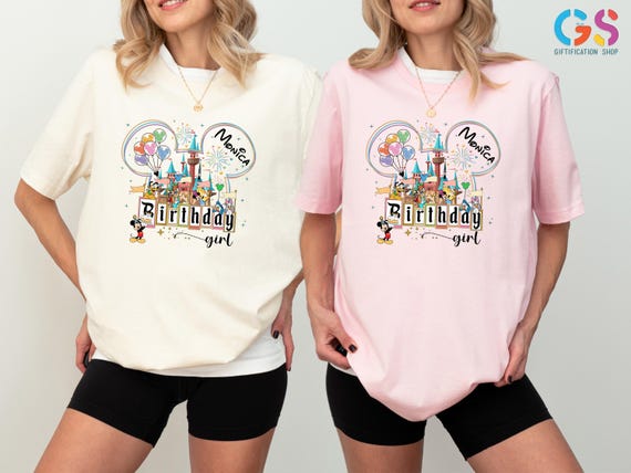 Custom Name Disneyland Shirt,Customized Birthday Tshirt,Gift for Birthday,Birthday Girl Shirt,Disneyworld Birthday, Birthday Party Shirt