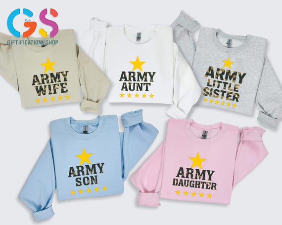 Army Family Member Matching Sweatshirt, USA Dad Mom Sweater, Military Family Hoodie, Soldier Homecoming Gift