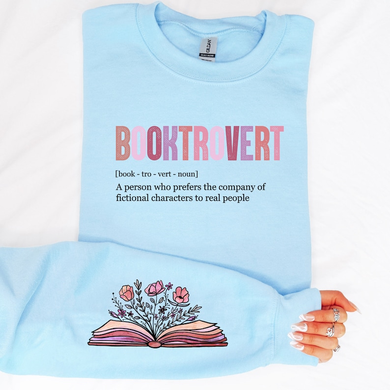 Booktrovert Sweatshirt, Definition Sweater, Book Lover Gift, Reading