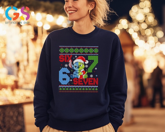 Mean One Blue Alien Christmas Sweatshirt, Six Seven Ugly Sweater, Holiday Movie Characters Hoodie, Xmas Gift