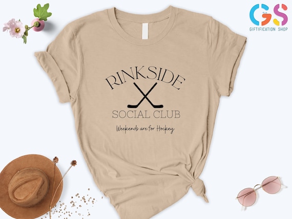 Rinkside Social Club T-Shirt, Hockey Mom T-Shirt, Hockey Dad Shirt, Hockey Social Club Shirt, Cute Game Day Tee, Gift for Sports Mom
