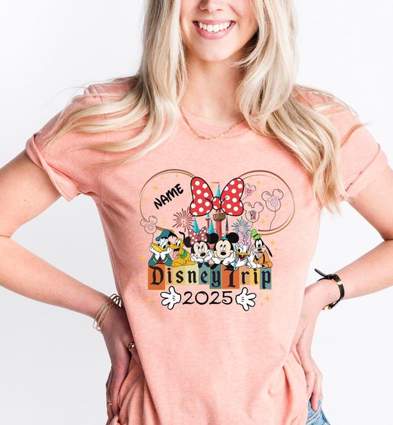 Disneyland Trip 2025 Shirt, Custom Disneyworld 2025 Shirt, Family Disneyworld, Disneyland Shirt Family, Name Shirt for Kids, Gift for Family
