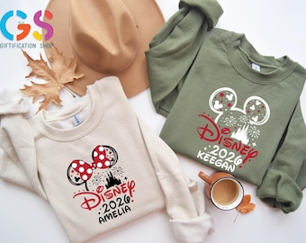Custom Disneyworld Sweatshirt, Family Vacation Sweater, Matching Family Hoodie, Mickey Minnie Sweatshirts, Disney Trip Sweatshirt