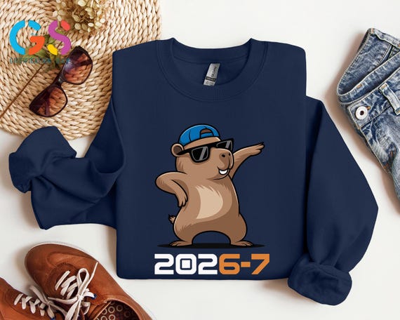 Capybara Six Seven Meme Sweater, 6 7 New Year Hoodie, Funny Animal Lover Clothing