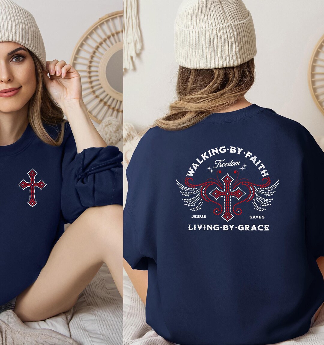 Walking by Faith Sweatshirt, Unisex Christian Sweatshirt, Christian ...