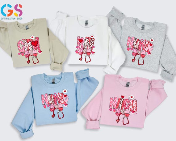 Pink Valentines Nurse T-shirt, Valentine Day Medical Sweatshirt, Cupids Favorite Cna Nicu Rn Shirt, Love Sweater