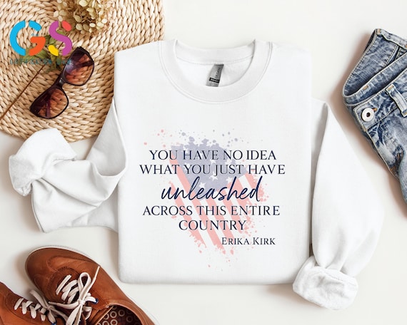 Charlie Kirk Memorial Sweatshirt, Support to Erika Kirk Sweater, Pray for Charlie Kirk, Patriotic Gift, In Memory of Charlie Kirk