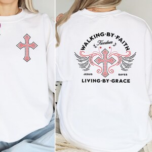 Walking by Faith Sweatshirt, Unisex Christian Sweatshirt, Christian ...