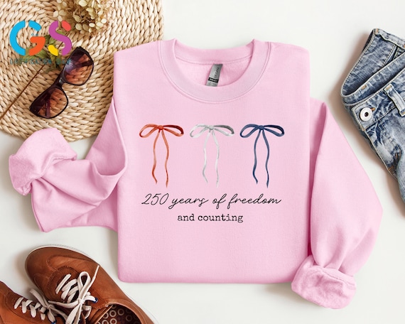 Coquette America 250th Anniversary Sweatshirt, Patriotic Gift For Her, 1776 Sweater, 4th Of July Women Sweatshirt