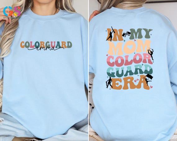 Custom Name Mom Color Guard Sweatshirt, In My Mom Color Guard Era, Personalized Color Guard Senior Gift, Color Guard Mom Sweater,Girl Coach