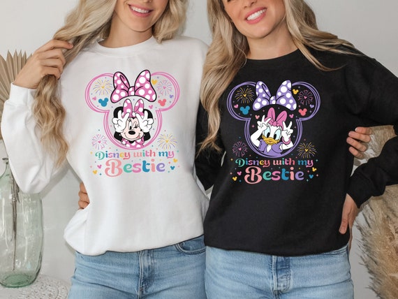 Bestie Sweatshirt, Besties Sweaters, Best Friends Gift Funny, Bestie Matching, Minnie And Daisy, Best Friend Trip, Sisters Trip, Girls Trip