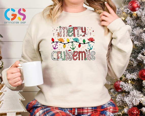 Merry Cruisemas Sweatshirt, Vacation Ship Holiday Sweater, Xmas Cruising Lover Hoodie, Merry And Bright Trip Gift