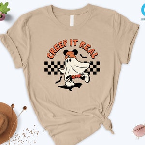 Creep It Real Mickey Ears Shirt, Creep it Real Shirt, Vintage Ghost Halloween Shirt, Retro Fall Shirt, Fall Shirt, Halloween Mickey Shirt