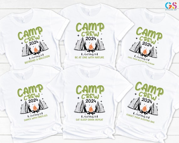 Camp Crew 2024 T-Shirts, Most Likely To Camping Matching Shirt, Group Camp TShirts, Most Likely Shirt, Funny Camper Shirt, Camp Shirt