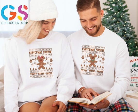 Christmas Cookie Tester Sweatshirt, Holiday Matching Biscuit Sweater, Gingerbread Bakery Hoodie, Xmas Couple Gift