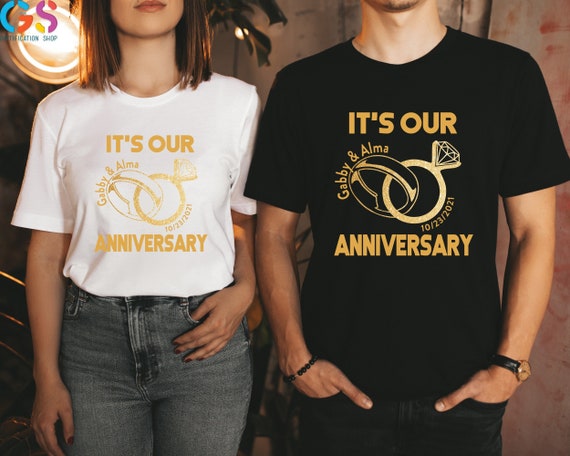 It's Our Anniversary Shirt, Couple Anniversary Shirt, Custom Anniversary Gift, Wedding Anniversary T-Shirt, Anniversary Gifts For Parents