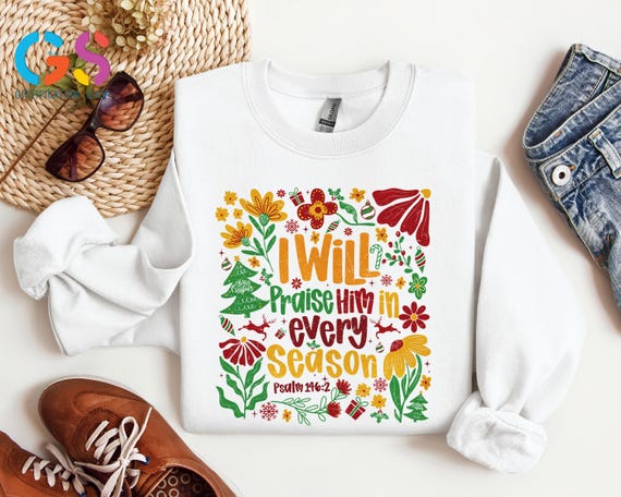 Floral Christian Sweatshirt, Prayer Sweater, Jesus Lover Sweatshirt, Religious Gift for Christian, Thankful Hoodie