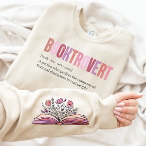 Booktrovert Sweatshirt, Definition Sweater, Book Lover Gift, Reading Sweatshirt, Bookish Crewneck, Books Pullover, Librarian Sweatshirt