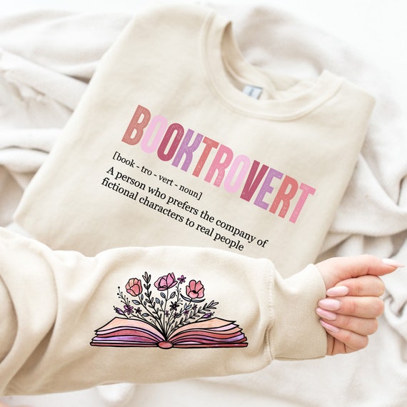 Booktrovert Sweatshirt, Definition Sweater, Book Lover Gift, Reading Sweatshirt, Bookish Crewneck, Books Pullover, Librarian Sweatshirt