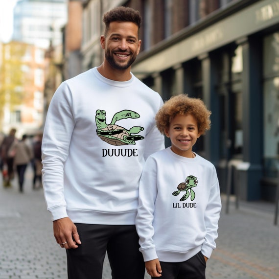 Father and Son Matching Sweatshirts, Matching Turtles Father and Son , Disney Matching Dad and Son Hoodie, Daddy and Me, Dad and Son Sweater