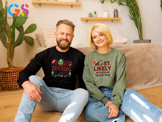 Most Likely Christmas Crew Sweatshirt, Holiday Family Reunion Sweater, Matching Couple Xmas Hoodie, Woman Clothes