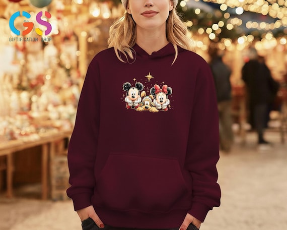 Disney Mickey And Minnie Sweatshirt, Christmas Disneyland Sweater, Disney World Family Trip Hoodie, Holiday Clothing