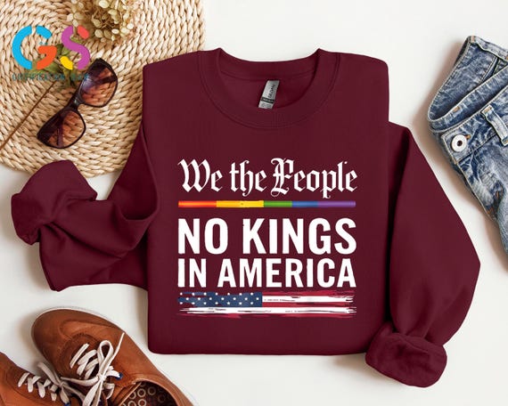 We The People Sweatshirt, No Kings In America Hoodie, Patriotic United State Democrat Sweater, Memorial Day Clothing