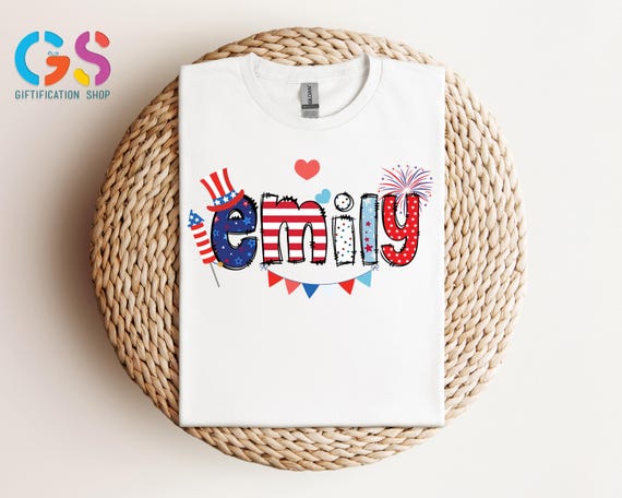 Custom Name Patriotic Shirt, 4th July Shirt, Personalized 4th July Shirt, Independence Day Shirt, USA Flag Name Shirt, Custom America Shirt
