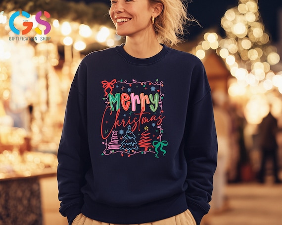 Merry Christmas Sweatshirt, Holiday Sweater, Xmas Gift For Friends, Tis The Season Hoodie, Happy New Year Clothing