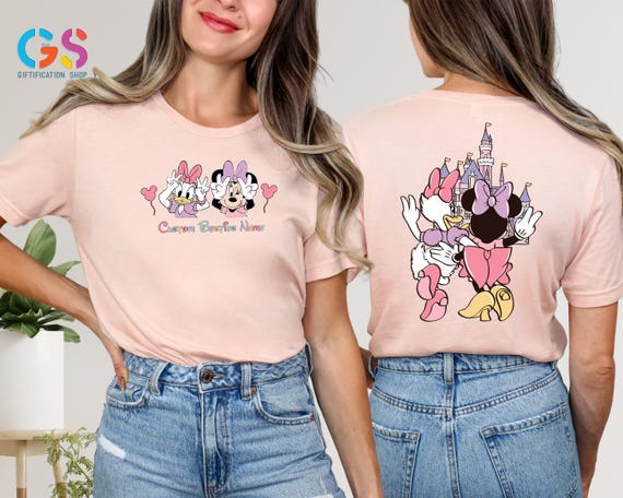 Custom Minnie and Daisy Besties Tshirt, Personalized Disney Character Tee, Besties Tshirt, Girls Just Wanna Have Fun Tee, Disney Friends Tee