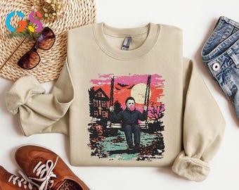 Horror Movie Characters Sweatshirt, Michael Myers Tshirt, Retro Halloween Shirt, Horror Bubblegum Tee