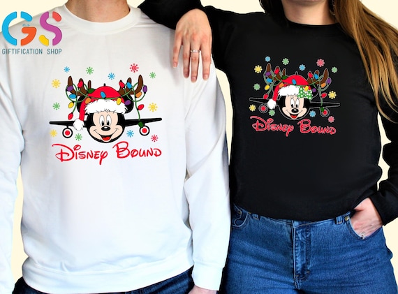 Minnie Mickey Christmas Bound Sweatshirt, Holiday Lights Hoodie, Disneyland Sweater, Merry Xmas Reindeer Clothing