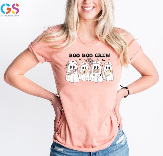 Boo Boo Crew T-Shirt, Ghost Nurse Shirt, Halloween Shirt For Nurses, Halloween Gift For Nurse, Funny Nurse Shirt, Nurse Halloween Tee